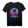 Hotel Angeleno Los Angeles T-Shirt mit Palme & Sonnenuntergang - Perfekt für Strand, Surfen & Sommerurlaub, Vintage Retro Design