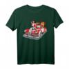 Pin Up Girl Weihnachten Vintage T-Shirt mit Weihnachtsmann & Auto – Perfektes Geschenk für Retro- und Weihnachtsliebhaber