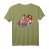 Pin Up Girl Weihnachten Vintage T-Shirt mit Weihnachtsmann & Auto – Perfektes Geschenk für Retro- und Weihnachtsliebhaber