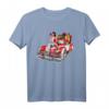 Pin Up Girl Weihnachten Vintage T-Shirt mit Weihnachtsmann & Auto – Perfektes Geschenk für Retro- und Weihnachtsliebhaber