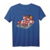 Pin Up Girl Weihnachten Vintage T-Shirt mit Weihnachtsmann & Auto – Perfektes Geschenk für Retro- und Weihnachtsliebhaber