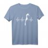 Hiddensee EKG Herzlinie T-Shirt - Ostseeküste & Insel-Design für Hiddensee-Urlauber & Ostsee-Fans