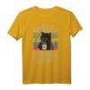 Meine 4 Stimmungen Katze Kaffee Urlaub Müde Morgenmuffel T-Shirt – Lustiges Büro-Shirt für Kaffee- und Katzenliebhaber mit ironischem Spruch