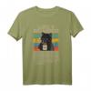 Meine 4 Stimmungen Katze Kaffee Urlaub Müde Morgenmuffel T-Shirt – Lustiges Büro-Shirt für Kaffee- und Katzenliebhaber mit ironischem Spruch