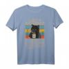 Meine 4 Stimmungen Katze Kaffee Urlaub Müde Morgenmuffel T-Shirt – Lustiges Büro-Shirt für Kaffee- und Katzenliebhaber mit ironischem Spruch