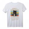 Meine 4 Stimmungen Katze Kaffee Urlaub Müde Morgenmuffel T-Shirt – Lustiges Büro-Shirt für Kaffee- und Katzenliebhaber mit ironischem Spruch