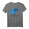 HapKoala Borkum Koordinaten Karte Polygon T-Shirt – Maritimes Inselmotiv für Urlaub & Souvenir an der Nordsee