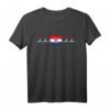 Kroatien Urlaub Herzschlag T-Shirt mit kroatischer Flagge – Perfektes Geschenk für Kroatien-Fans, Reisende & Stolze Kroaten