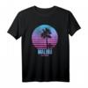 Malibu California Vintage Retro Palm Tree Beach T-Shirt – Perfekt für Strand, Surfen & Sommerurlaub, 80er/90er Style
