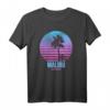 Malibu California Vintage Retro Palm Tree Beach T-Shirt – Perfekt für Strand, Surfen & Sommerurlaub, 80er/90er Style
