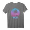 Malibu California Vintage Retro Palm Tree Beach T-Shirt – Perfekt für Strand, Surfen & Sommerurlaub, 80er/90er Style