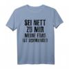 Herren Sei Nett Zu Mir - Werdender Vater Schwangerschaft T-Shirt für den Humorvollen Papa