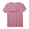 Maracaibo Venezuela Retro Sunset Regenbogen Synth-Streifen Langarmshirt mit verwittertem Design & Sonnenuntergang – 70er/80er Retrowave Style