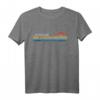 Maracaibo Venezuela Retro Sunset Regenbogen Synth-Streifen Langarmshirt mit verwittertem Design & Sonnenuntergang – 70er/80er Retrowave Style