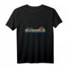 Damen Maracay Venezuela Retro Sonnenuntergang T-Shirt mit Regenbogen und V-Ausschnitt – Vintage 70er/80er Retrowave Design