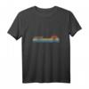 Damen Maracay Venezuela Retro Sonnenuntergang T-Shirt mit Regenbogen und V-Ausschnitt – Vintage 70er/80er Retrowave Design