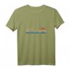 Damen Maracay Venezuela Retro Sonnenuntergang T-Shirt mit Regenbogen und V-Ausschnitt – Vintage 70er/80er Retrowave Design