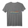Damen Maracay Venezuela Retro Sonnenuntergang T-Shirt mit Regenbogen und V-Ausschnitt – Vintage 70er/80er Retrowave Design