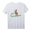 Rotkehlchen Weihnachten Vogel Beobachten Singvögel Geschenk T-Shirt – Perfekt für Naturliebhaber, Vogelbeobachter & Weihnachtsfans