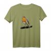Rotkehlchen Vogel Beobachten Langarmshirt – Perfekt für Natur- und Vogelliebhaber, ideales Geschenk für Vogelbeobachtung und Fütterung