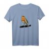 Rotkehlchen Vogel Beobachten Langarmshirt – Perfekt für Natur- und Vogelliebhaber, ideales Geschenk für Vogelbeobachtung und Fütterung