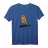 Rotkehlchen Vogel Beobachten Langarmshirt – Perfekt für Natur- und Vogelliebhaber, ideales Geschenk für Vogelbeobachtung und Fütterung