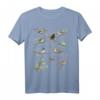 Gartenvögel T-Shirt mit Aquarell Vogelmotiven – Perfekt für Vogelbeobachter, Naturschützer und Tierfreunde