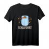 Rotkehlchen Kuschelt mit Teddybär Schlafanzug Nachthemd T-Shirt – Bequeme Vogelmotiv Schlafkleidung für Ornithologen, Vogelliebhaber & Naturfreunde