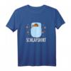 Rotkehlchen Kuschelt mit Teddybär Schlafanzug Nachthemd T-Shirt – Bequeme Vogelmotiv Schlafkleidung für Ornithologen, Vogelliebhaber & Naturfreunde