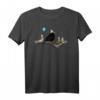 Gemalte Amsel feiert mit Freunden Party - Farbige Vogelmotive Geburtstags T-Shirt für Vogelliebhaber, Ornithologen und Naturfreunde