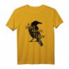 Schwarze Krähen Silhouette T-Shirt – Gothic Spirit Animal für Vogelliebhaber, Ornithologen & Magie-Fans