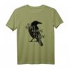 Schwarze Krähen Silhouette T-Shirt – Gothic Spirit Animal für Vogelliebhaber, Ornithologen & Magie-Fans