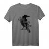 Schwarze Krähen Silhouette T-Shirt – Gothic Spirit Animal für Vogelliebhaber, Ornithologen & Magie-Fans