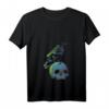 Damen Vintage Krähe Gothic T-Shirt mit V-Ausschnitt - Perfektes Geschenk für Vogelliebhaber & Gothic-Fans, Edgar Allan Poe Begeisterte
