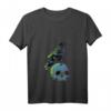 Damen Vintage Krähe Gothic T-Shirt mit V-Ausschnitt - Perfektes Geschenk für Vogelliebhaber & Gothic-Fans, Edgar Allan Poe Begeisterte