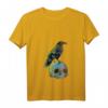 Damen Vintage Krähe Gothic T-Shirt mit V-Ausschnitt - Perfektes Geschenk für Vogelliebhaber & Gothic-Fans, Edgar Allan Poe Begeisterte