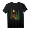 Elche im Wald T-Shirt mit Halbmond und Sternen – Perfekt für Naturliebhaber, Wanderer, Camper und Outdoor-Fans