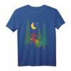 Elche im Wald T-Shirt mit Halbmond und Sternen – Perfekt für Naturliebhaber, Wanderer, Camper und Outdoor-Fans