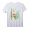 Elche im Wald T-Shirt mit Halbmond und Sternen – Perfekt für Naturliebhaber, Wanderer, Camper und Outdoor-Fans