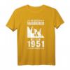 70. Geburtstag Wanderer T-Shirt - Lustiges Design für Fans, Jahrgang 1951 Geschenk für Mann und Frau, Spaß beim Wandern