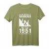 70. Geburtstag Wanderer T-Shirt - Lustiges Design für Fans, Jahrgang 1951 Geschenk für Mann und Frau, Spaß beim Wandern