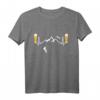 Herzschlag EKG Berge, Klettern, Wandern & Weizenbier T-Shirt – Perfektes Geschenk für Berg- und Outdoorliebhaber zu Weihnachten & Geburtstag