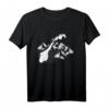 Norwegen Karte Berge Meer Fjord Wandern T-Shirt - Skandinavien Geschenkidee für Reisefans und Naturliebhaber