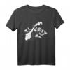 Norwegen Karte Berge Meer Fjord Wandern T-Shirt - Skandinavien Geschenkidee für Reisefans und Naturliebhaber