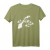 Norwegen Karte Berge Meer Fjord Wandern T-Shirt - Skandinavien Geschenkidee für Reisefans und Naturliebhaber