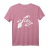 Norwegen Karte Berge Meer Fjord Wandern T-Shirt - Skandinavien Geschenkidee für Reisefans und Naturliebhaber