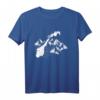 Norwegen Karte Berge Meer Fjord Wandern T-Shirt - Skandinavien Geschenkidee für Reisefans und Naturliebhaber