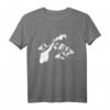 Norwegen Karte Berge Meer Fjord Wandern T-Shirt - Skandinavien Geschenkidee für Reisefans und Naturliebhaber