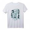 Techno Gas Mask Vinyl Skelett T-Shirt mit Lautsprechern - Perfekt für Raves, Festivals & EDM Fans