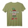 Fleisch Elf Weihnachtsoutfit Partnerlook - Festliches Elfenkostüm mit Schneeflocken für Familie & Paare zu Weihnachten